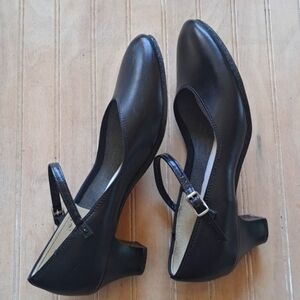 Spotlights Vintage Blk Leather Dance Shoes Mary Jane Made In USA Quality Classic